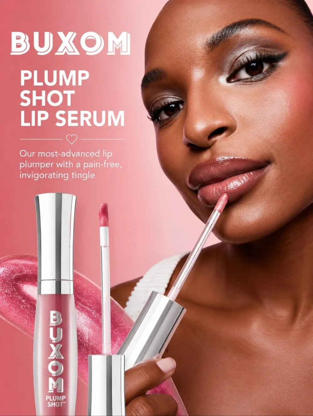 BUXOM Spellbound Multi-Chrome Sparkle Pink Shimmer Plump Shot Lip Gloss
